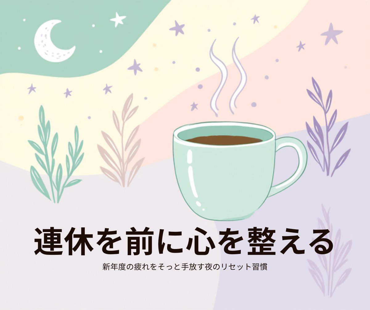 連休を前に心を整える｜新年度の疲れをそっと手放す夜のリセット習慣